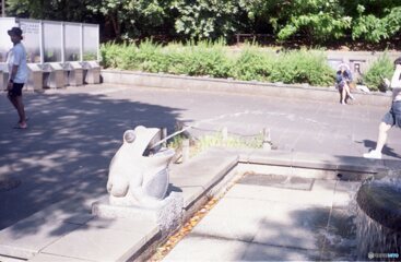 カエルの噴水を7年ぶりに撮ってみました