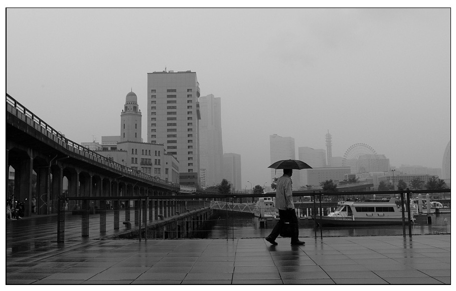 Rainy pier