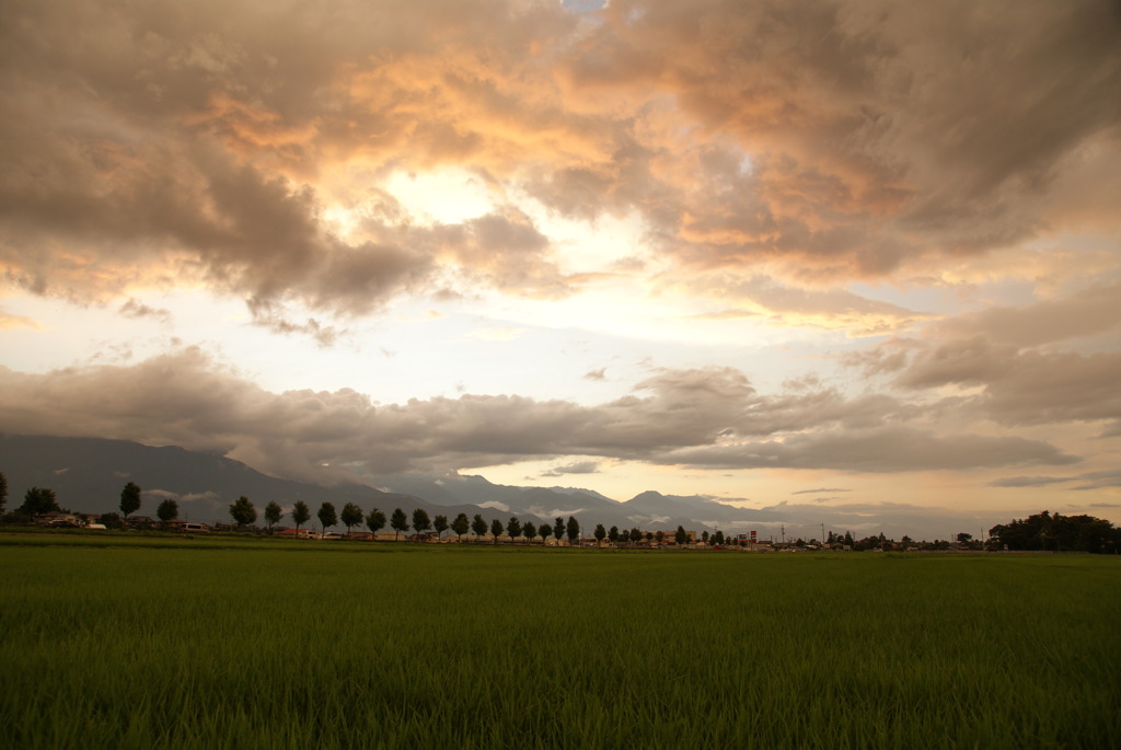 夕立の後、住み慣れた街を撮る