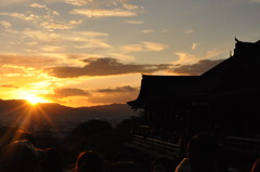 清水寺の夕暮れ