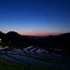 大山千枚田の夜明け