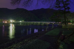 Bridge in the blue dawn