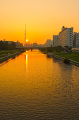 茜色の空