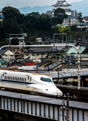 N700と小田原城