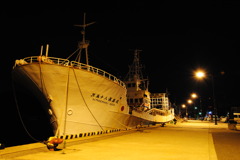 夜の岸壁