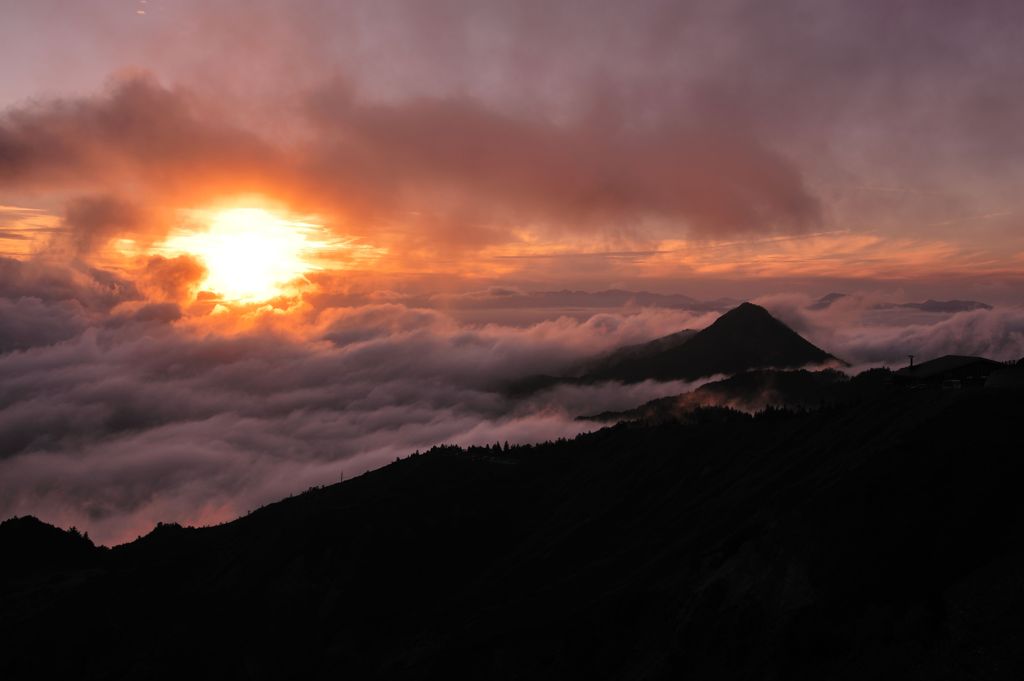 横手山の夕景1-1