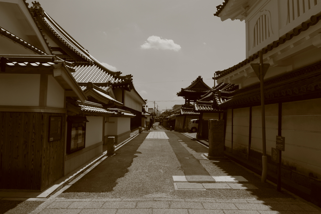 大阪府富田林市寺内町の町並み