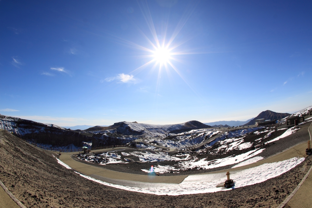 九州のたび（阿蘇山遊歩道より