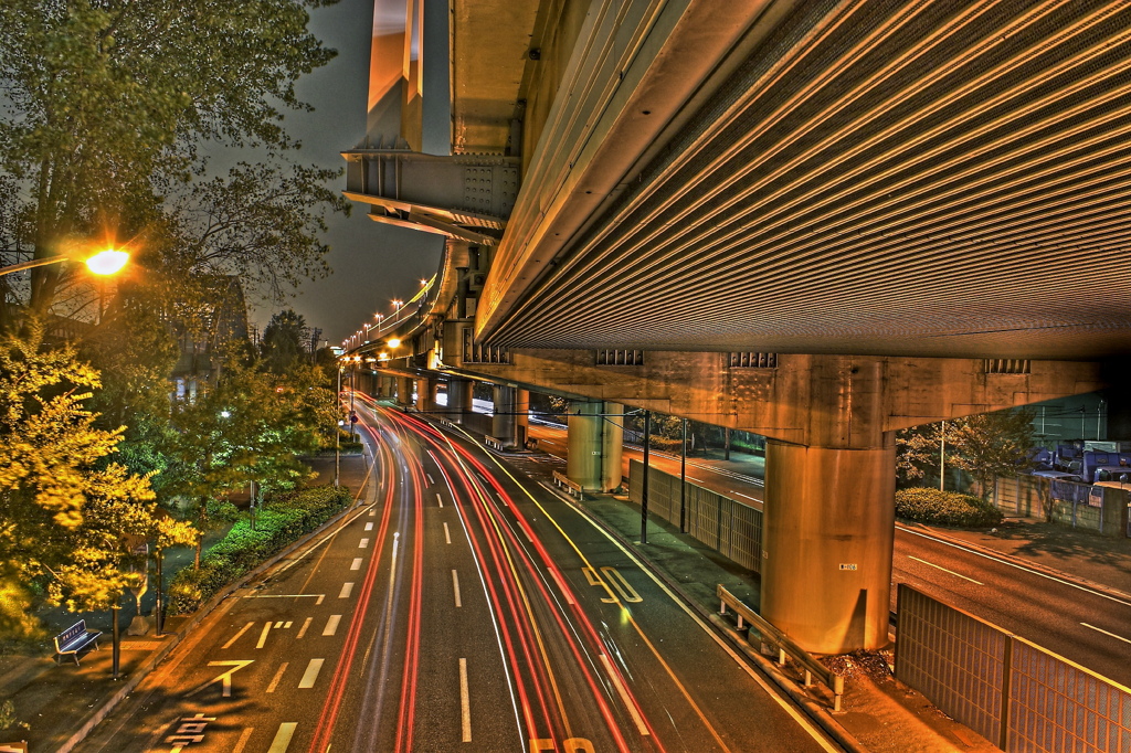 HDR 首都高速高架橋 