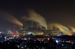 工場夜景　～東の風～