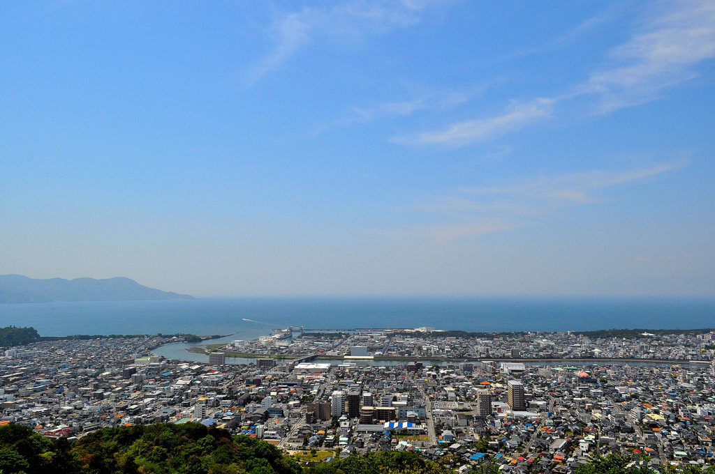 香貫山から駿河湾を望む