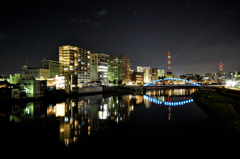 狩野川　夜景