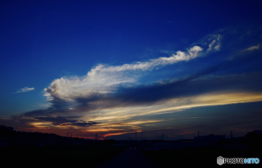 帰り際の夕景