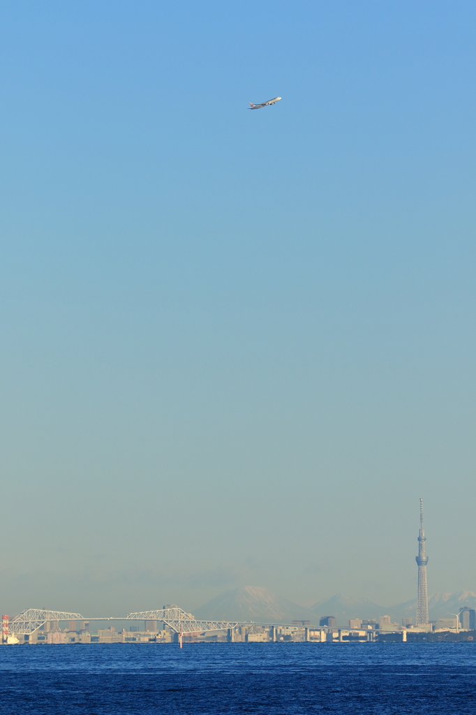 青空の中を