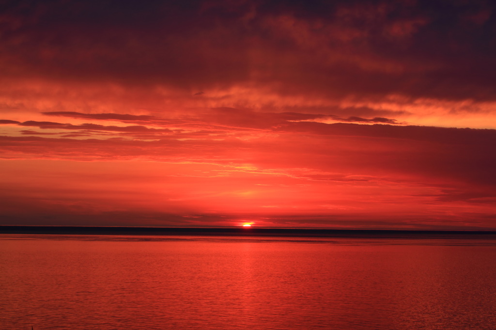 オホーツクの夕日