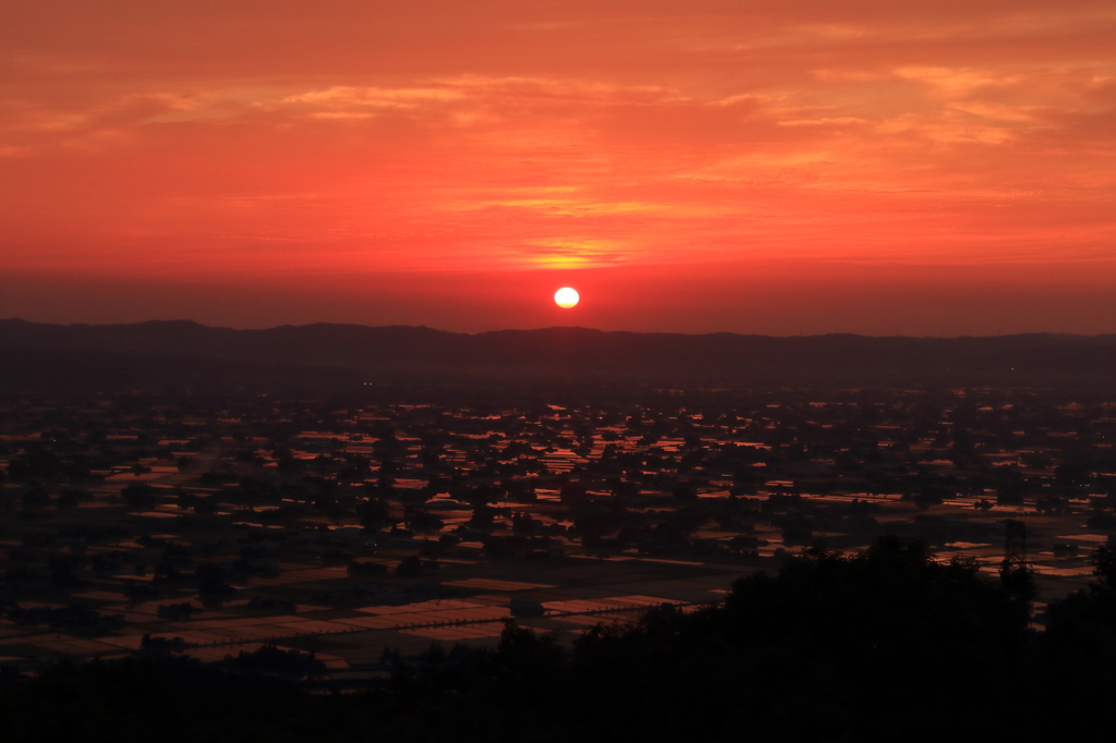 散居村夕景　２　