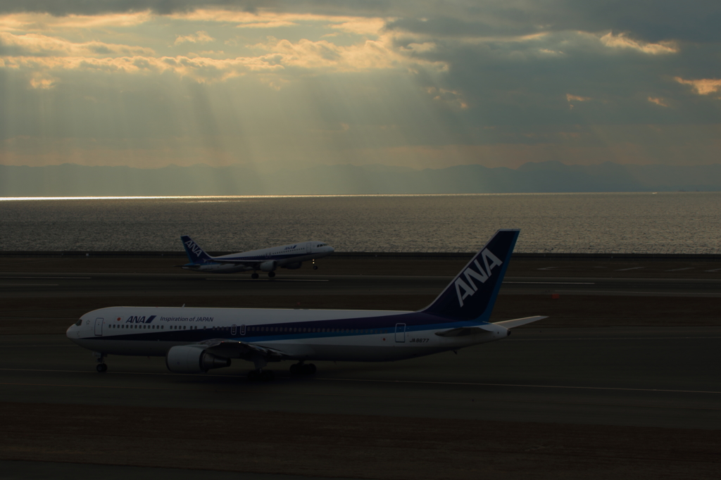 夕空の中