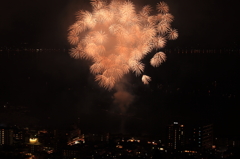 諏訪の夜空に