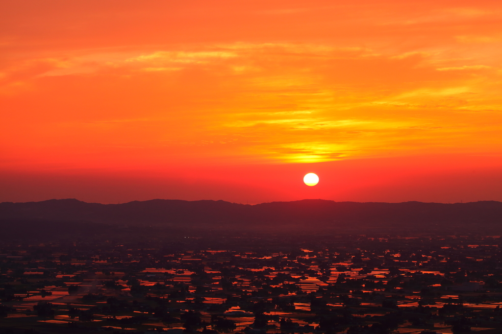 散居村夕景