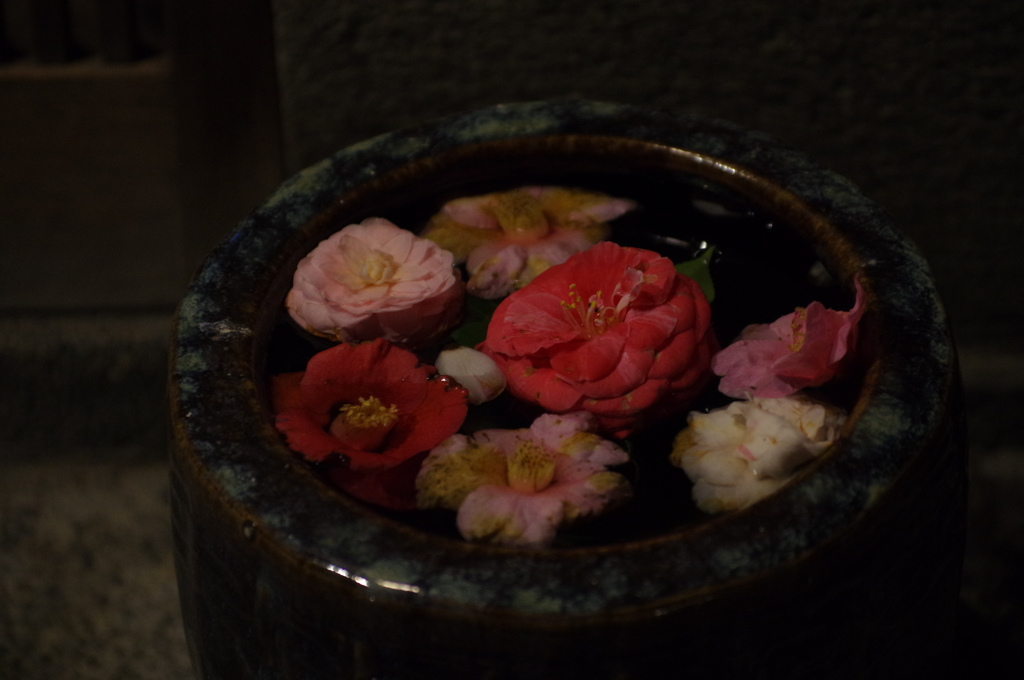 手水の賑わい