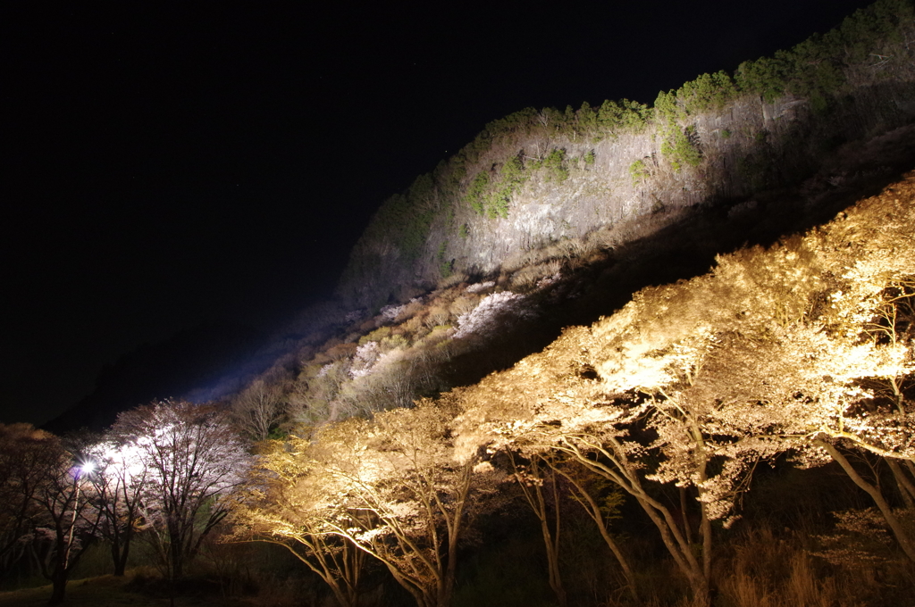 屏風岩夜景