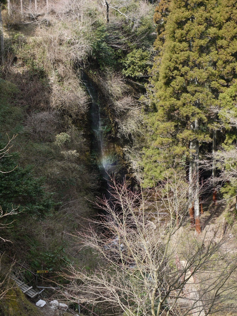 虹色の滝