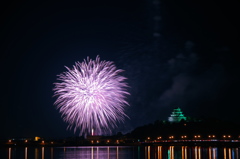 唐津城　花火大会2016