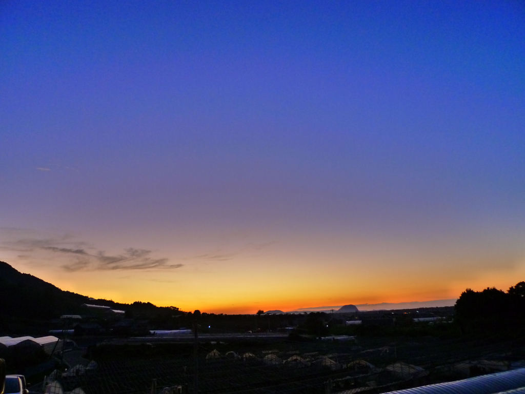 唐津浜玉の夕暮れ