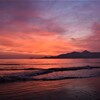 東の浜海岸の朝焼け