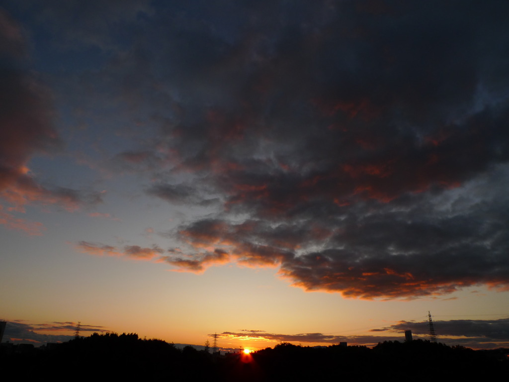 万博公園　秋の夕暮