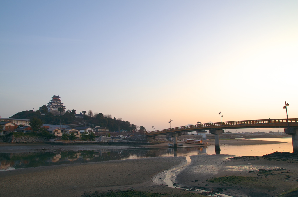 唐津城と城内橋