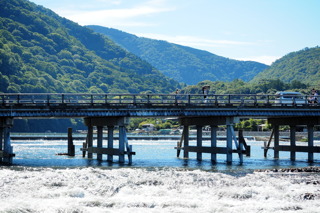 夏の渡月橋(2)