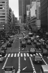 歩道橋から