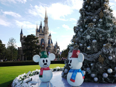 TDL+ミッキー雪だるま