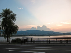 いつもの好きな夕焼け