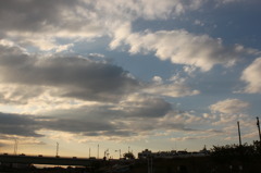 多摩川の夕焼け