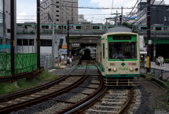 都電のある風景　大塚駅前