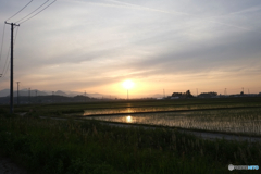 七ツ森の夕日