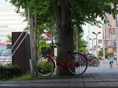 赤い自転車
