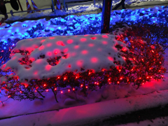 雪と赤ＬＥＤ