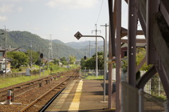 無人駅にて