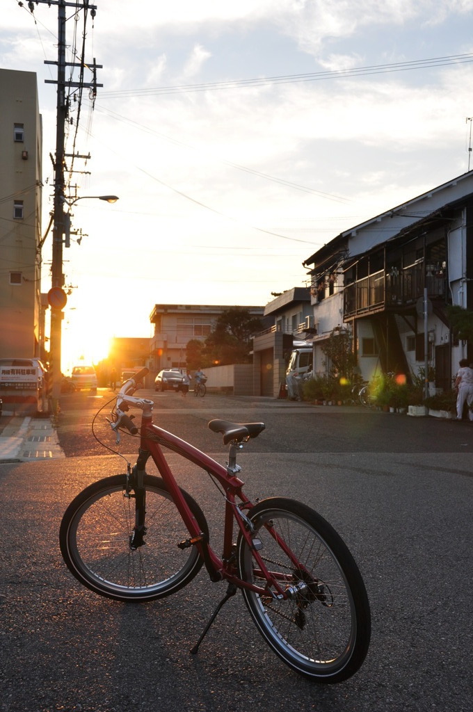 夕焼けサイクリング