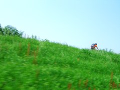 颯爽と走る人