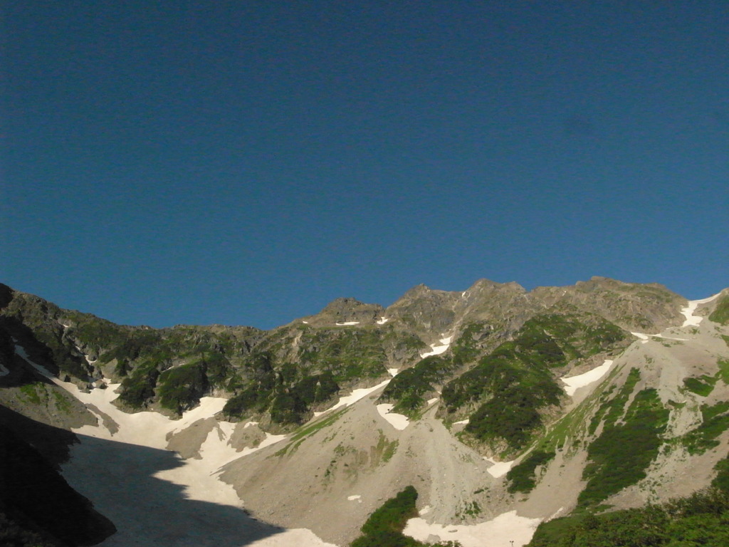 涸沢から見た穂高