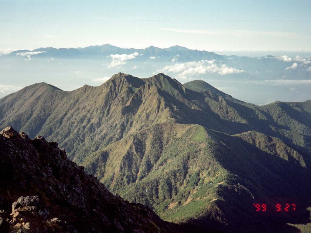 赤岳山頂からの風景