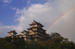 姫路城＆虹。