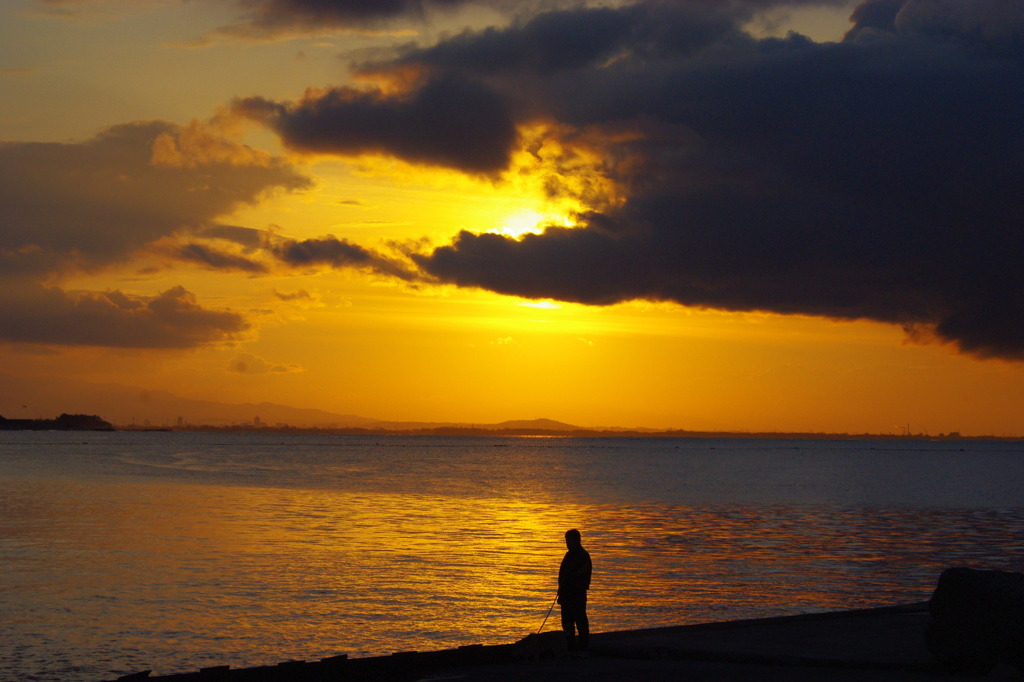 その後の夕日