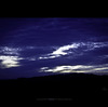 Blue sky at sunset