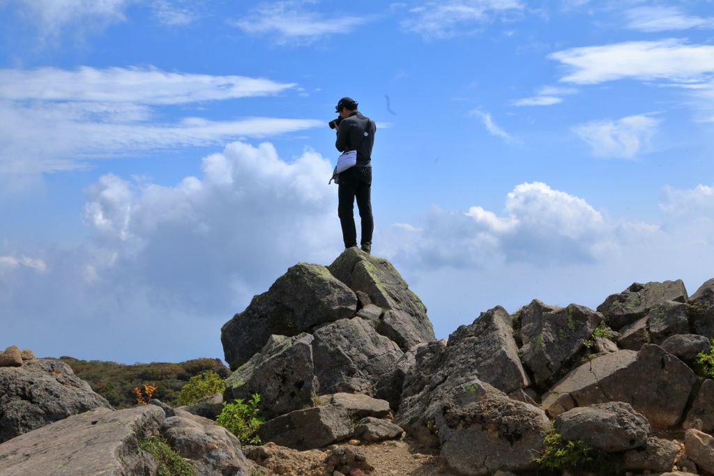 山頂カメラマン