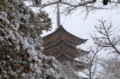 雪の瑠璃光寺・五重塔Ⅲ